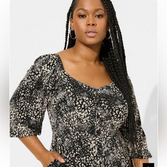 Mini Super Soft Shirred Button Front Dress - Picture 2 of 8